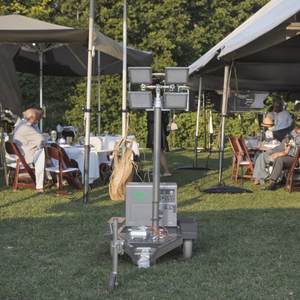 Générateur diesel silencieux 5 kW en promotion avec démarrage à distance, châssis ouvert et tour d'éclairage mobile, moteur pour éclairage et <span class=keywords><strong>phare</strong></span> - Product Image 1