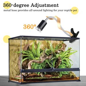 LUCKY HERP <span class=keywords><strong>Tortue</strong></span> Réservoir Éclairage UVB Reptile Chaleur Ampoules <span class=keywords><strong>Tortue</strong></span> Rotation 360 ° <span class=keywords><strong>Lampe</strong></span> de repos pour <span class=keywords><strong>Tortue</strong></span> Aquatique Lézard Réservoir - Product Image 2