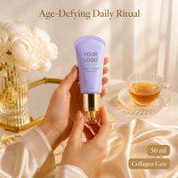 Crème Visage au Collagène et Peptides 50ml – Soin Visage Végétalien OEM Hydratation Profonde, Douceur, Confort, Lueur Soyeuse, Peau Raffermie