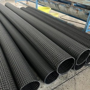 Hochwertiges <span class=keywords><strong>HDPE</strong></span> Durchlässiges Blinddurchlassrohr Hartes Starres Gebogenes Netz-Drainagerohr für Außenbereich Unterirdische Versickerung Marke Shengfeng - Product Image 1