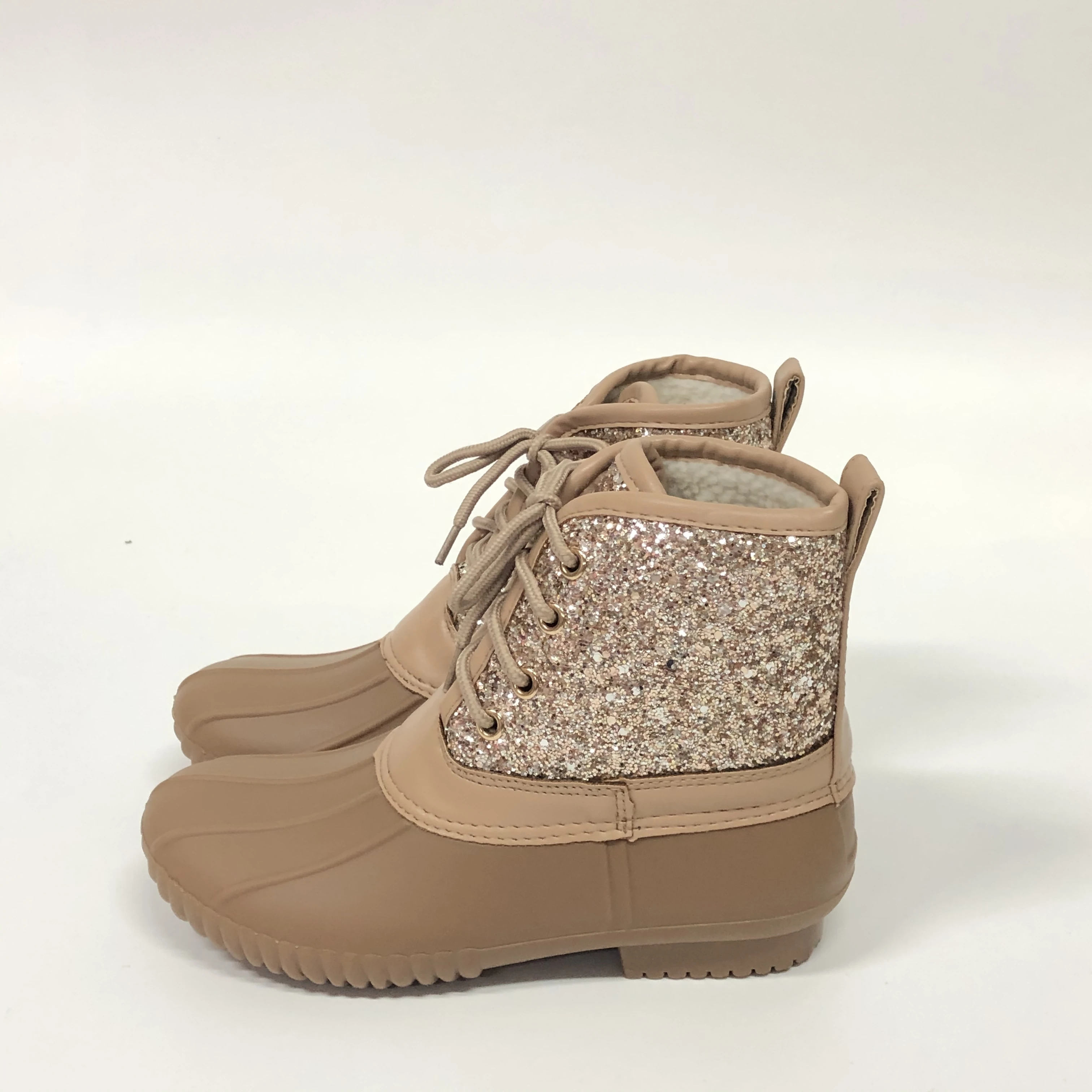 Новое поступление, короткие непромокаемые зимние ботинки для малышей с блестками и круглым носком, дизайнерские непромокаемые ботинки на заказ, детские ботинки-угги, водонепроницаемая обувь