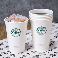 Gobelet en papier brun jetable multi-usages, nouvelle arrivée, pour boissons gazeuses, à paroi simple, avec couvercle et paille