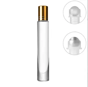 眼霜长方形不锈钢玻璃化妆品包装5毫升15毫升10毫升小瓶玻璃香水瓶带滚球