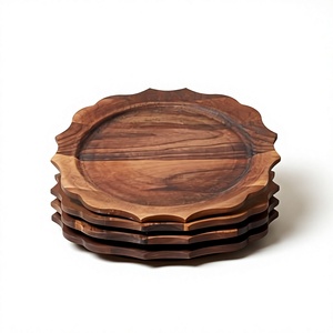 Placa de cargador de madera de diseño elegante con acabado natural Placa de cargador de la mejor elegancia Precio barato Artículos de venta rápida - Product Image 1
