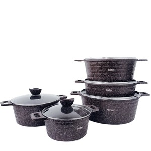 Mới không dính lớp phủ bên trong 10 miếng Dessini Cookware Set New Arrival Home sử dụng hợp kim nhôm panelas Cookware Set - Product Image 3