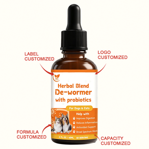<span class=keywords><strong>Traitement</strong></span> interne doux formulé par des vétérinaires, gouttes liquides à base de plantes, vermifuge avec probiotiques <span class=keywords><strong>pour</strong></span> chiens et chats, <span class=keywords><strong>pour</strong></span> la santé intestinale. - Product Image 2