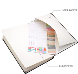 2025 tùy chỉnh bìa cứng vải linen Tạp Chí máy tính xách tay ràng buộc kế hoạch giữ gìn sức khỏe Nhật ký hàng ngày notepad với dán - Product Image 4