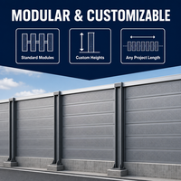 Barrière acoustique industrielle modulaire, panneau anti-bruit, taille et couleur personnalisables, livraison directe d'usine