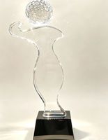 Trophées en cristal K9 personnalisés pour les récompenses d'entreprise et sportives