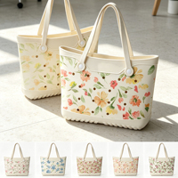 Sac fourre-tout polyvalent en EVA à large ouverture, léger, sac à bandoulière portable, sac à main étanche, sac de plage en silicone avec logo personnalisé