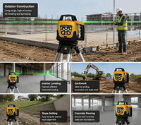 Niveau laser rotatif à auto-nivellement à 360 degrés pour le nivellement de grandes surfaces, travaux extérieurs, pavage au sol et aménagement de parkings