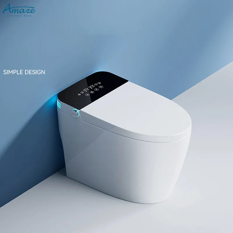 중국 chaozhou 저렴한 가격 새로운 디자인 wc 원격 제어 와이파이 p 트랩 스마트 지능형 비데 변기
