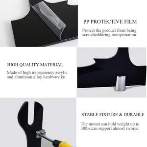<span class=keywords><strong>Support</strong></span> d'épée noir à 2 niveaux <span class=keywords><strong>Support</strong></span> <span class=keywords><strong>mural</strong></span> <span class=keywords><strong>pour</strong></span> sabre laser <span class=keywords><strong>Katana</strong></span> <span class=keywords><strong>pour</strong></span> <span class=keywords><strong>support</strong></span> de rangement de couteaux de samouraï - Product Image 4