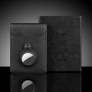Personalizado Delgado RFID Air tag Cartera de cuero de los hombres Money Clip Cartera de fibra de carbono corto de moda de cuero genuino - Product Image 6