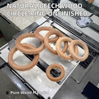 FAIZA CRAFT Unfinished Beech Wood Natural Art Deco Horizontal Pattern Ring Bead Boxed Handmade Wedding Gift for Framed Arts