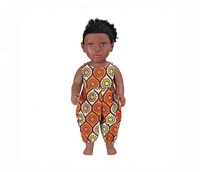 18Cm Vinilo Juguetes Simulación Bebe Doll Set African American Reborn Baby Dolls Realista Black Girl