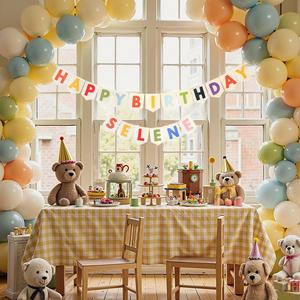 Vente en gros personnalisé joyeux anniversaire bannière imprimable garçons fille anniversaire décor fête célébration bannière occasions spéciales décoration - Product Image 4