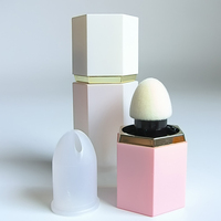 Tube de blush liquide rose hexagonal CY842 7ML avec grand applicateur, tube de gloss à lèvres, tube de correcteur liquide pour le contour