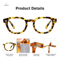 OTE-47 OMELLE personnalisée haut de gamme Lunettes rondes durables en acétate unisexe à monture complète pour hommes Tenue quotidienne