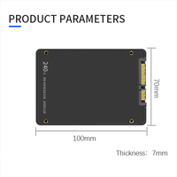 KDATA Disque Dur SSD Interne SATA 3, 2,5 Pouces, Capacités Variées : 128 Go, 240 Go, 256 Go, 512 Go, 1 To, 2 To