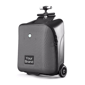 <span class=keywords><strong>Valise</strong></span> à roulettes 2-en-1 pour enfants de 20 pouces avec siège, poussette de voyage, bagage cabine, trottinette pour enfants - Product Image 2