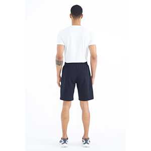 Short en coton bleu marine pour homme Ryan, coupe standard avec poches, modèle 81239 - Product Image 4