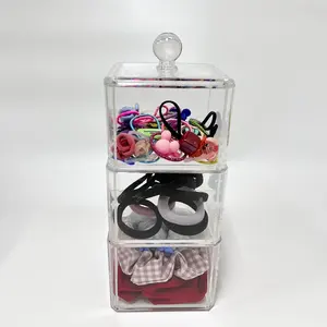 Aangepaste Acryl Heldere Haaraccessoires Organizer Hair Organizer Opslag Scrunchie Opslag Organizer