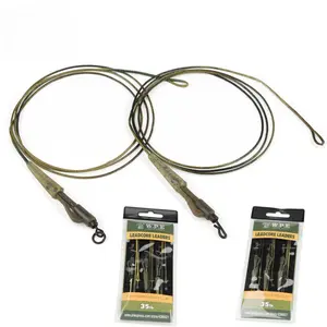 New Type 34LB/45LB 75cm Durable Braid Line Lead Free Leader Fast Sinking Leader For Carp Fishing Ready Rig