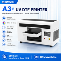 Nueva Impresora UV DTF A3+ para Pequeñas Empresas, CMYK, Blanco, Barniz, Doble Boquilla, para Regalos Personalizados, Botellas, Fundas de Teléfono y Pegatinas