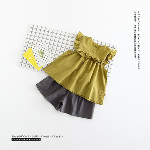 Produits très vendus : Ensemble de vêtements de cyclisme pour bébé avec volants et manches raglan - Product Image 2