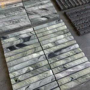 Rãnh đá cẩm thạch tự nhiên travertine 300*300 khảm tường gạch đánh bóng đá cẩm thạch Gạch Mosaic - Product Image 4