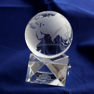 Trofeo de Cristal Único para Regalos Empresariales, Transparente, Estilo Folclórico <span class=keywords><strong>Original</strong></span> Occidental, para Bodas, OEM, Deportivo, Globo, Bola, Impresión UV, Grabado - Product Image 5