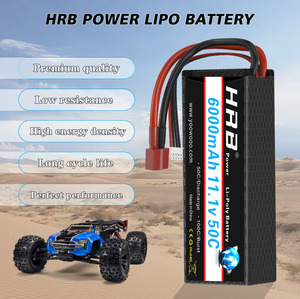 Batterie Lipo HRB 3S 11.1V 6000mAh 50C avec connecteur Deans T pour véhicules RC Losi Arrma 110 112, voitures, camions, monstres, jouets - Product Image 6