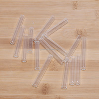 Buse d'eau en verre borosilicate 8*50 pour distributeur d'eau pour hamster, bec transparent pour bouteille d'eau pour hamster