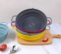 Moule de cuisson en silicone antiadhésif pliable pour friteuse à air Panier pour friteuse à air