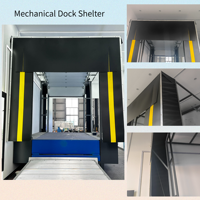 Station de chargement extérieure autonome avec niveleur de quai hydraulique et porte sectionnelle pour abri de quai