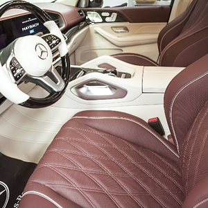 Fundas de Asiento Completas para Mercedes-Benz AMGGLS63 2022 -- Caoba/Beige Macchiato (Seis Plazas) - Product Image 1