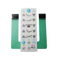 Interrupteurs à membrane LGF Lighting à éclairage uniforme, panneau étanche, bouton tactile, support adhésif 3M, options de câblage personnalisées pour