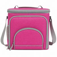 Sac isotherme pour le déjeuner, sac de livraison, adapté aux hommes et aux femmes, bandoulière réglable, poche avant, deux grandes poches