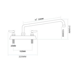 Robinet de cuisine haut de gamme en laiton chromé avec bec pivotant, mitigeur eau chaude et froide pour la maison et les restaurants - Product Image 2
