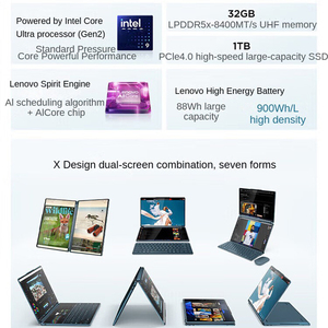 สินค้ามาใหม่ YOGA Book 9i Ultra9-285H 32GB 1TB จอสัมผัสคู่ขนาด 14 นิ้ว ความละเอียด 2.8K OLED หมุนได้ 360 องศา แล็ปท็อปพับได้และพลิกได้สำหรับแฟชั่นส่วนบุคคล - Product Image 2
