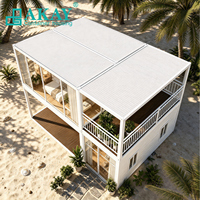 AKAY Nuevo Modelo de Casas Prefabricadas de Instalación Rápida, Casa Modular Expandible Tipo Contenedor con Terraza y Ventanas de Piso a Techo
