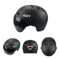Casque de vélo de banlieue personnalisé en usine AIDY avec visière légère casque de cyclisme urbain pour les trajets quotidiens Casco de bicicleta con luz