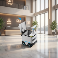 Robot de livraison SpeedyBot Pro pour intérieur et extérieur, charge utile de 100 kg, stockage de 100 L, navigation IA, IP65, autonomie de 18 h pour hôtel, restaurant