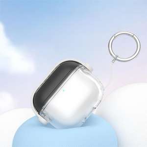 Étui de protection en silicone souple pour écouteurs Apple AirPods 4, avec support et anneau, protection intégrale anti-chute. - Product Image 3