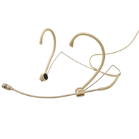 Microphone-casque audio professionnel Mipro couleur beige, cardioïde, haute qualité sonore pour utilisation sur scène et chant