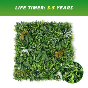 Anti-uv Green Wall Foliage Plant Panel Boxwood Hedge Artificial Grass Wall For Indoor Outdoor Pq7 Shein Wholesale 100*100cm