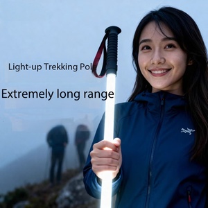 Bastones <span class=keywords><strong>de</strong></span> Senderismo Recargables Ultrabrillantes con Luz, Bastones <span class=keywords><strong>de</strong></span> Trekking Ligeros para Senderismo al Aire Libre, Camping, Caminatas Nocturnas, Luz Blanca - Product Image 2