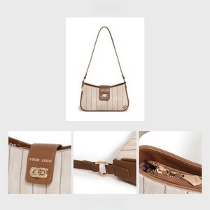 Sacs fourre-tout de luxe pour femmes en gros, en cuir PU de haute qualité, avec doubles poignées, fermeture ouverte et logo personnalisable - Product Image 4