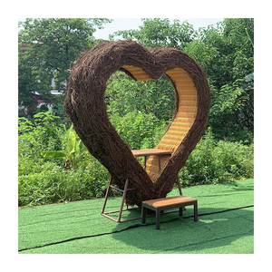 Chaise longue en rotin Bali Landscape Mobilier d'extérieur Nid d'oiseau Chaise pivotante d'extérieur - Product Image 2